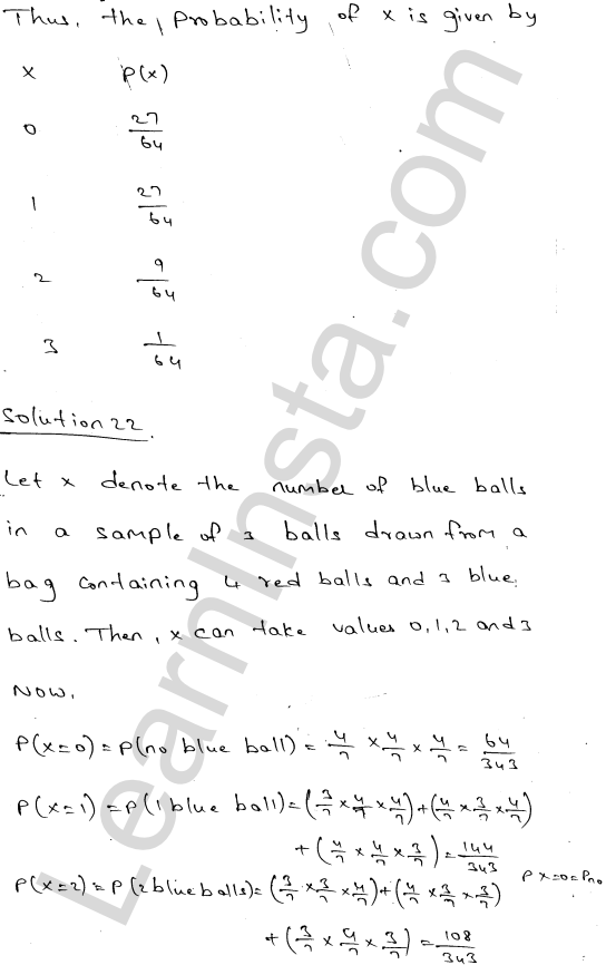 RD Sharma Class 12 Solutions Chapter 32 Mean and variance of a random variable Ex 32.1 1.33
