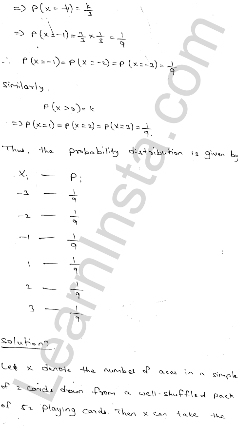 RD Sharma Class 12 Solutions Chapter 32 Mean and variance of a random variable Ex 32.1 1.7