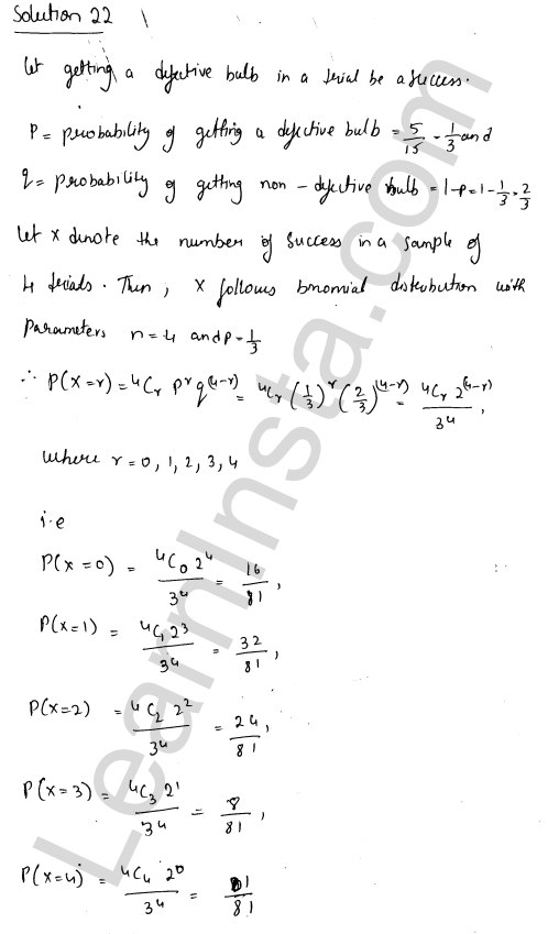 RD Sharma Class 12 Solutions Chapter 33 Binomial Distribution Ex 33.2 1.15