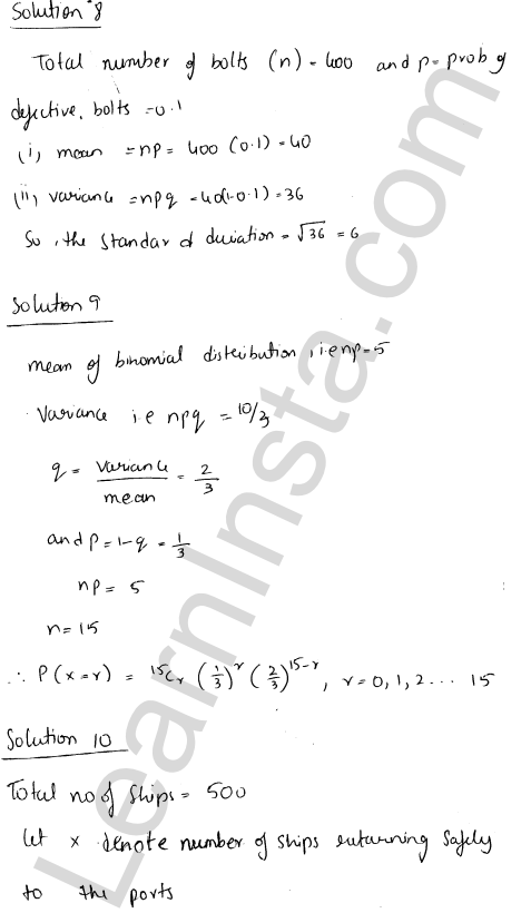 RD Sharma Class 12 Solutions Chapter 33 Binomial Distribution Ex 33.2 1.7