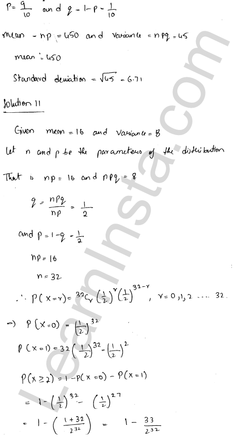 RD Sharma Class 12 Solutions Chapter 33 Binomial Distribution Ex 33.2 1.8