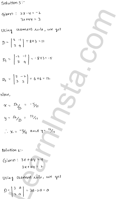 RD Sharma Class 12 Solutions Chapter 6 Determinants Ex 6.4 1.4