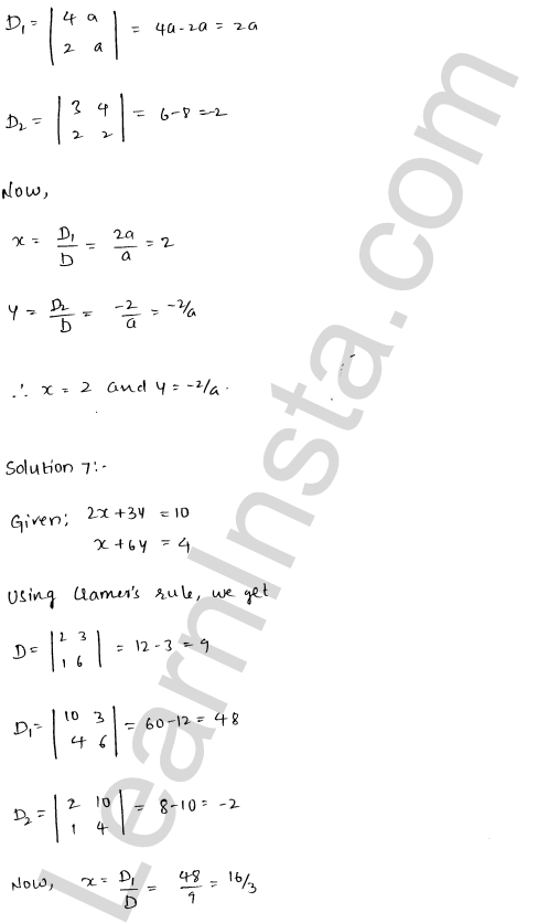 RD Sharma Class 12 Solutions Chapter 6 Determinants Ex 6.4 1.5