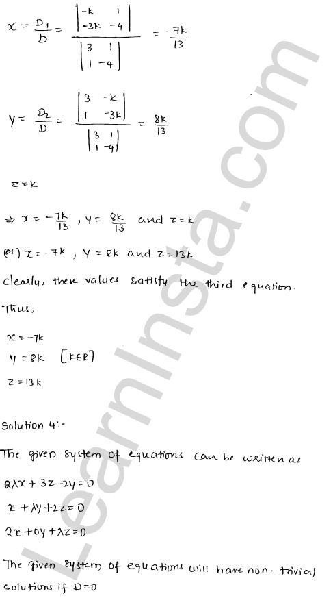 RD Sharma Class 12 Solutions Chapter 6 Determinants Ex 6.5 1.3