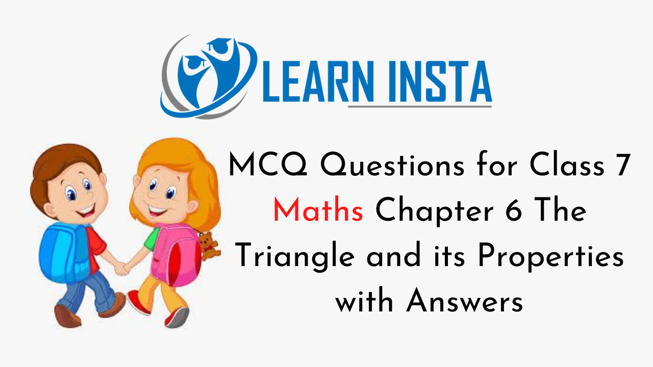 MCQ Questions for Class 7 Maths Chapter 6 The Triangle and its Properties with Answers