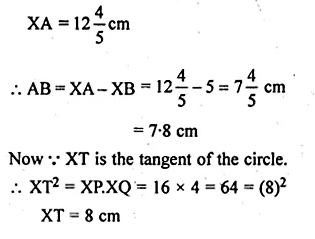 ML Aggarwal Class 10 Solutions for ICSE Maths Chapter 15 Circles Chapter Test Q13.3