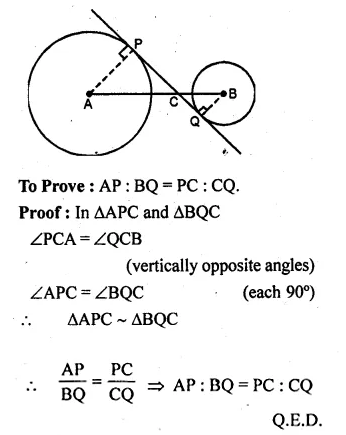 ML Aggarwal Class 10 Solutions for ICSE Maths Chapter 15 Circles Chapter Test Q9.3