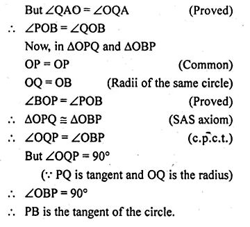 ML Aggarwal Class 10 Solutions for ICSE Maths Chapter 15 Circles Chapter Test Q9.5