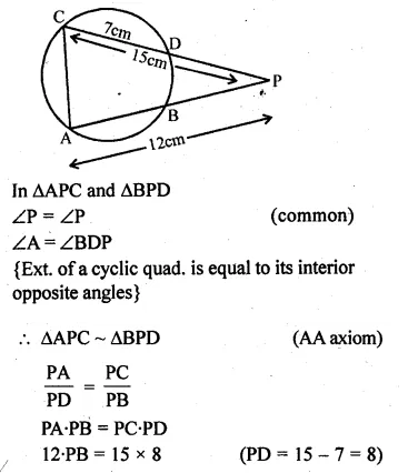ML Aggarwal Class 10 Solutions for ICSE Maths Chapter 15 Circles MCQS Q29.2