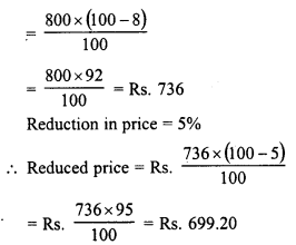 RD Sharma Class 8 Solutions Chapter 13 Profits, Loss, Discount and Value Added Tax (VAT) Ex 13.1 18