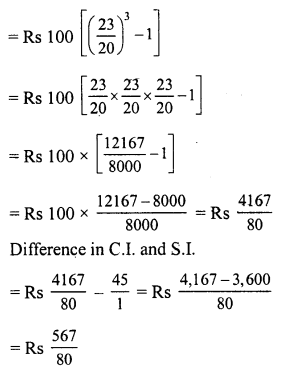 RD Sharma Class 8 Solutions Chapter 14 Compound Interest Ex 14.3 8