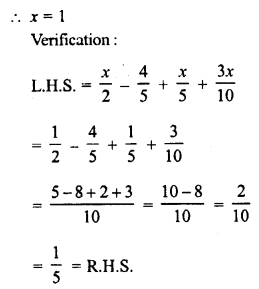 RD Sharma Class 8 Solutions Chapter 9 Linear Equations in One Variable Ex 9.1 10