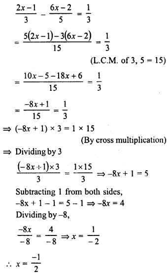 RD Sharma Class 8 Solutions Chapter 9 Linear Equations in One Variable Ex 9.1 13