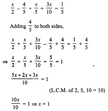 RD Sharma Class 8 Solutions Chapter 9 Linear Equations in One Variable Ex 9.1 9