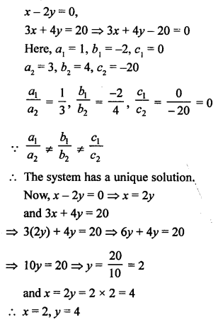 RS Aggarwal Class 10 Solutions Chapter 3 Linear equations in two variables Test Yourself 10