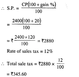 Selina Concise Mathematics Class 10 ICSE Solutions Chapter 1 Value Added Tax Ex 1A 10.1