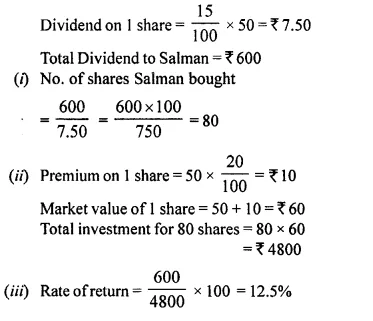 Selina Concise Mathematics Class 10 ICSE Solutions Chapter 3 Shares and Dividend Ex 3C 18.1