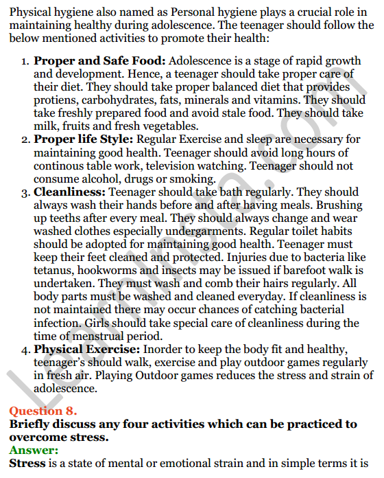 Selina Concise Biology Class 8 ICSE Solutions Chapter 5 Endocrine System and Adolescence 6