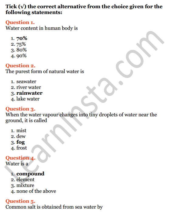 Selina Concise Chemistry Class 6 ICSE Solutions Chapter 7 Water 15