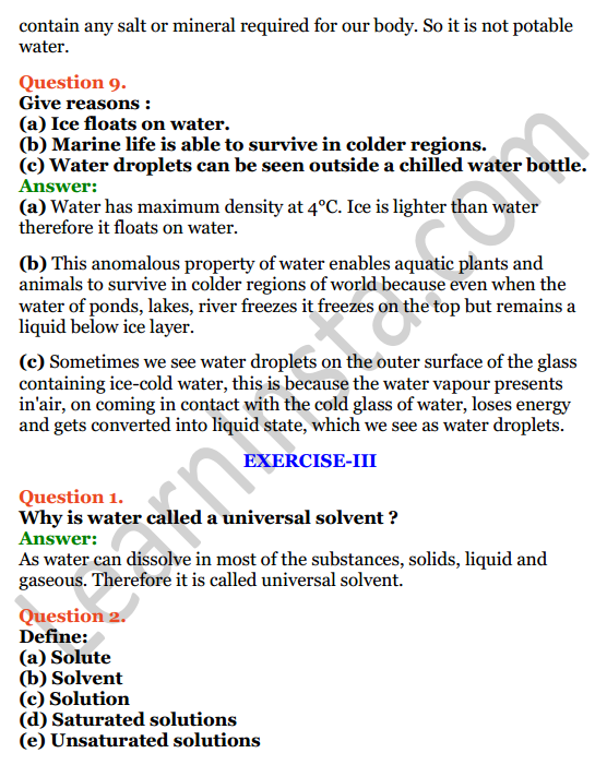 Selina Concise Chemistry Class 6 ICSE Solutions Chapter 7 Water 9