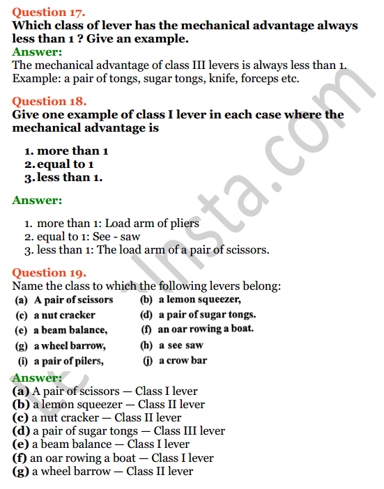 Selina Concise Physics Class 6 ICSE Solutions Chapter 4 Simple Machines 8