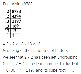ML Aggarwal Class 8 Solutions for ICSE Maths Chapter 4 Cubes and Cube Roots Check Your Progress 9