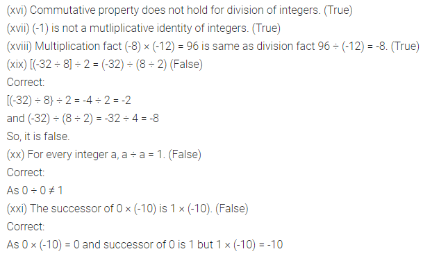 ML Aggarwal Class 7 Solutions for ICSE Maths Chapter 1 Integers Objective Type Questions 5
