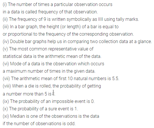 ML Aggarwal Class 7 Solutions for ICSE Maths Chapter 17 Data Handling Objective Type Questions 1