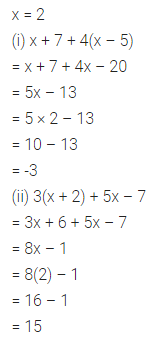 ML Aggarwal Class 7 Solutions for ICSE Maths Chapter 8 Algebraic Expressions Ex 8.3 7