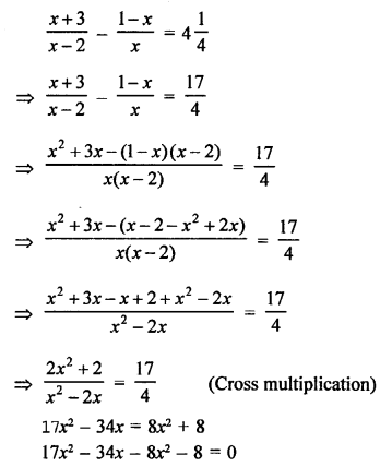 RS Aggarwal Class 10 Solutions Chapter 10 Quadratic Equations Ex 10A 70