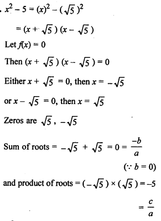 RS Aggarwal Class 10 Solutions Chapter 2 Polynomials Ex 2A 14