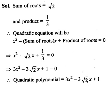 RS Aggarwal Class 10 Solutions Chapter 2 Polynomials Ex 2A 22