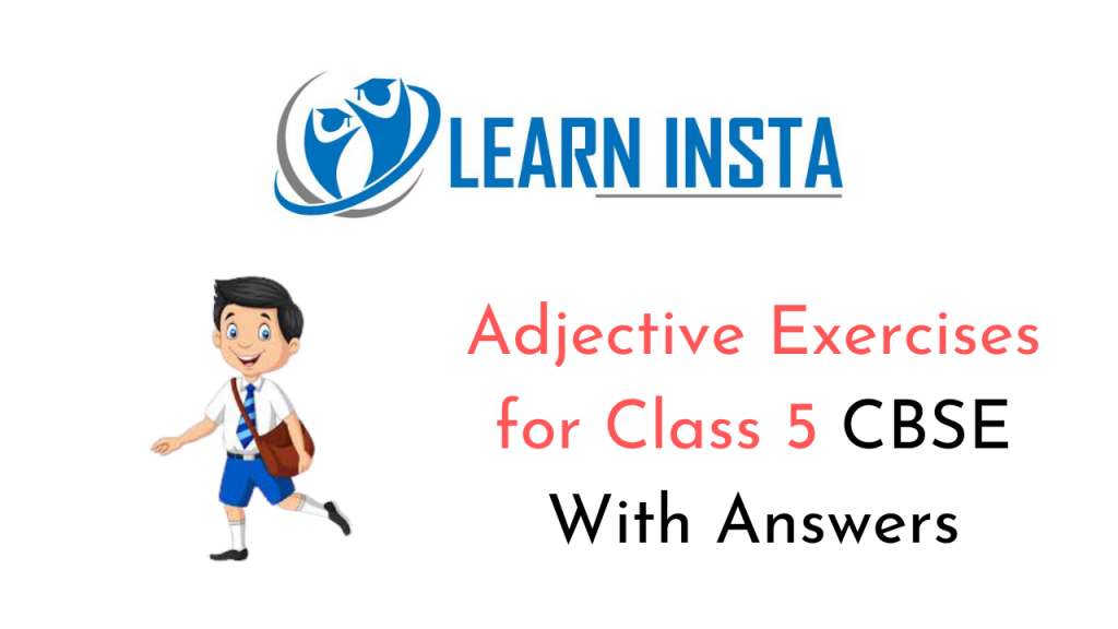 Adjective Exercise For Class 5th