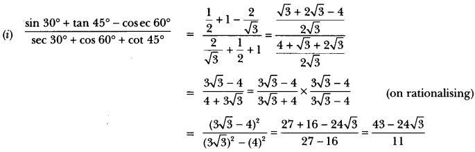 Introduction to Trigonometry Class 10 Extra Questions Maths Chapter 8 with Solutions Answers 28
