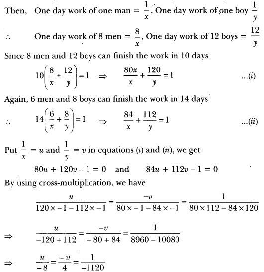 Pair of Linear Equations in Two Variables Class 10 Extra Questions Maths Chapter 3 with Solutions Answers 54