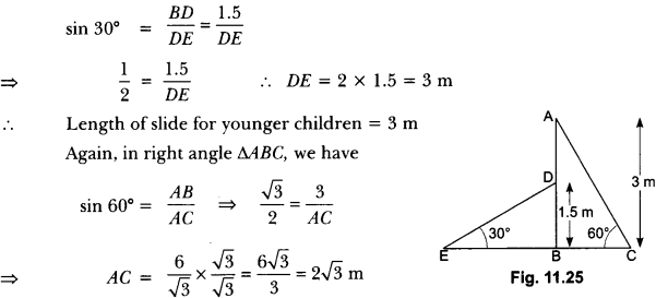 Some Applications of Trigonometry Class 10 Extra Questions Maths Chapter 9 with Solutions Answers 16