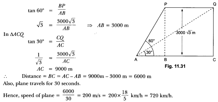 Some Applications of Trigonometry Class 10 Extra Questions Maths Chapter 9 with Solutions Answers 62