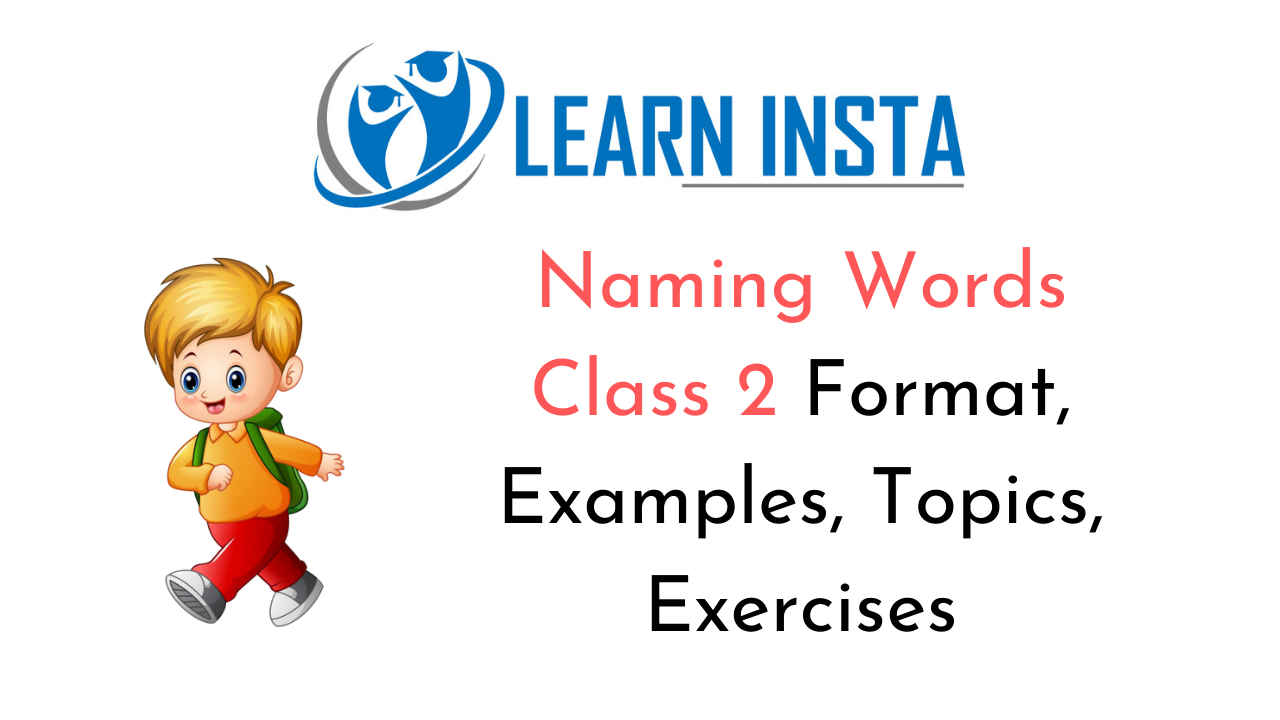 Naming Words Worksheet Exercises For Class 2 Examples With Answers CBSE MCQ Questions