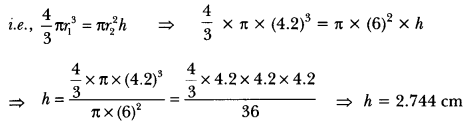 Surface Areas and Volumes Class 10 Extra Questions Maths Chapter 13 with Solutions Answers 30