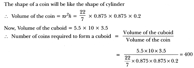 Surface Areas and Volumes Class 10 Extra Questions Maths Chapter 13 with Solutions Answers 34