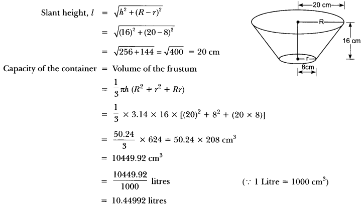 Surface Areas and Volumes Class 10 Extra Questions Maths Chapter 13 with Solutions Answers 76