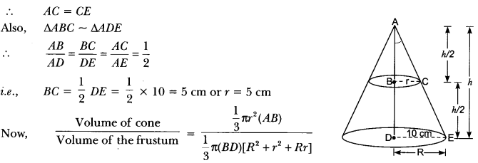 Surface Areas and Volumes Class 10 Extra Questions Maths Chapter 13 with Solutions Answers 78