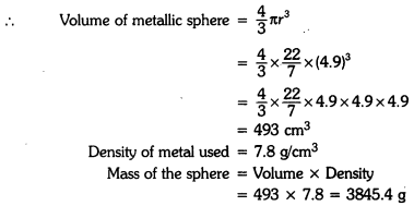 Surface Areas and Volumes Class 9 Extra Questions Maths Chapter 13 with Solutions Answers 1