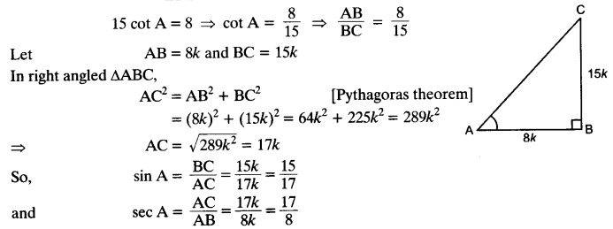 NCERT Solutions for Class 10 Maths Chapter 8 Introduction to Trigonometry Ex 8.1 5