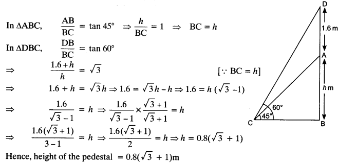 NCERT Solutions for Class 10 Maths Chapter 9 Some Applications of Trigonometry Ex 9.1 10
