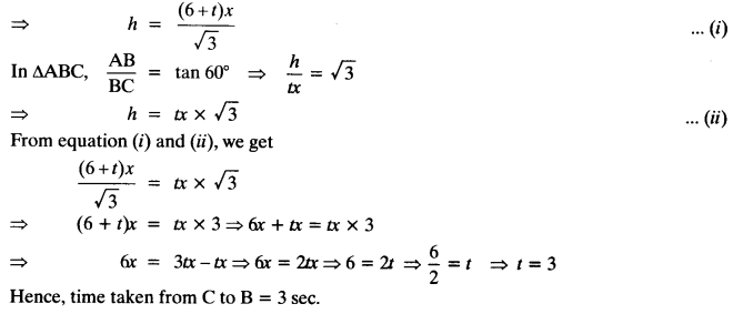 NCERT Solutions for Class 10 Maths Chapter 9 Some Applications of Trigonometry Ex 9.1 26