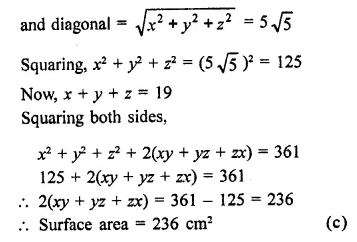 RD Sharma Class 9 Solutions Chapter 18 Surface Areas and Volume of a Cuboid and Cube MCQS Q20.1