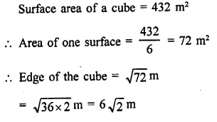RD Sharma Class 9 Solutions Chapter 18 Surface Areas and Volume of a Cuboid and Cube VSAQS Q4.1