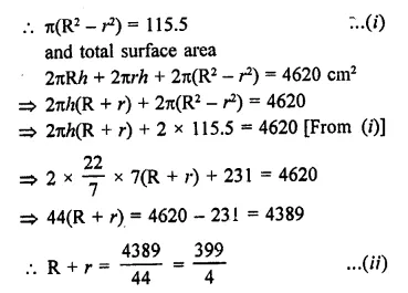 RD Sharma Class 9 Solutions Chapter 19 Surface Areas and Volume of a Circular Cylinder Ex 19.1 Q5.2