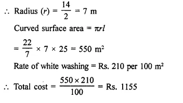 RD Sharma Class 9 Solutions Chapter 20 Surface Areas and Volume of A Right Circular Cone Ex 20.1 16.1